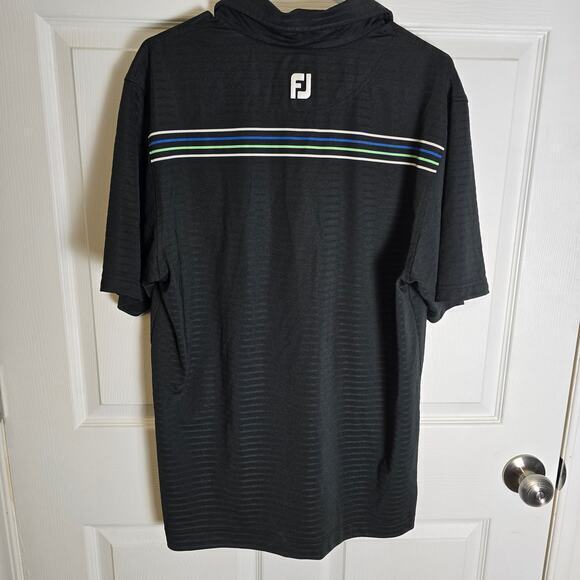 FootJoy‎ Golf Polo-Black/Stripped-Men's M - Picture 5 of 7